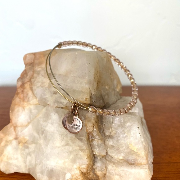 Alex and Ani Devotion Beaded Bracelet Rose Gold Bangle Delicate Adjustable Gift - Picture 5 of 5